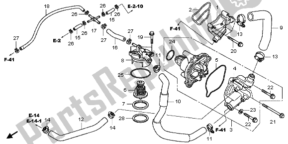 Todas las partes para Bomba De Agua de Honda VFR 1200F 2012