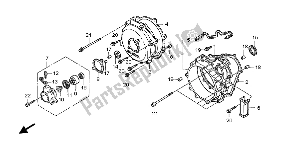 All parts for the Clutch Cover of the Honda ST 1100A 1996