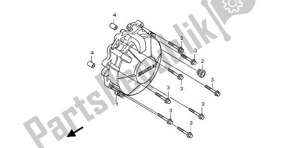 Tutte le parti per il Coperchio Del Generatore del Honda CBF 600N 2009
