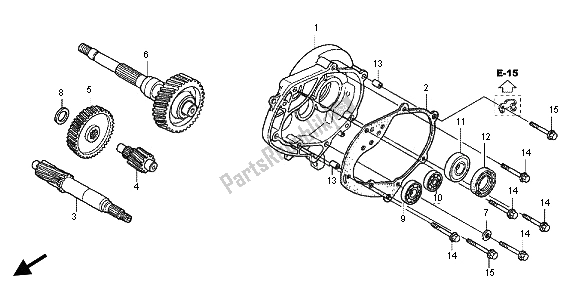 All parts for the Transmission of the Honda SH 125 2012