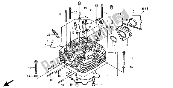 Todas las partes para Cabeza De Cilindro de Honda XR 250R 1996