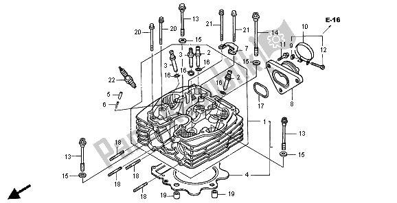 Tutte le parti per il Testata del Honda XR 250R 1996