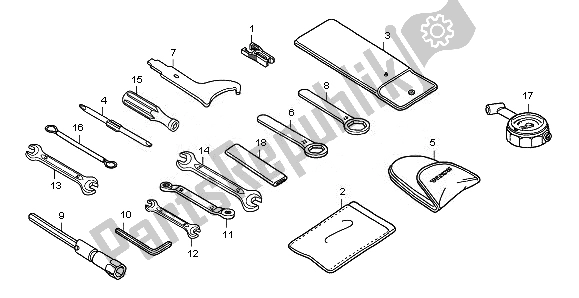 All parts for the Tools of the Honda CBF 1000 FA 2011