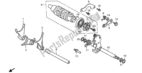 Toutes les pièces pour le Tambour De Changement De Vitesse du Honda VFR 800 2008