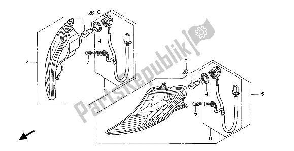 Toutes les pièces pour le Clignotant du Honda SH 150S 2008