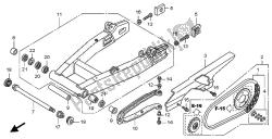 bras oscillant et boîtier de chaîne