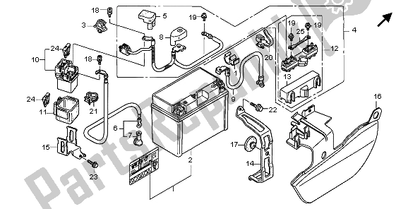 Wszystkie części do Bateria Honda ST 1300A 2009