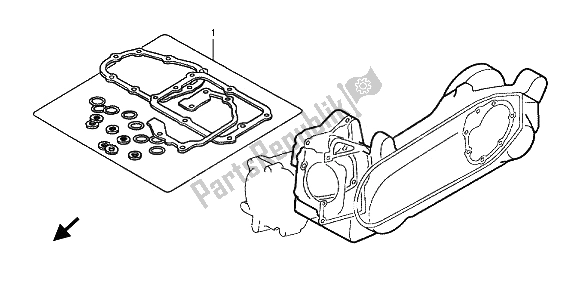 All parts for the Eop-2 Gasket Kit B of the Honda SH 300R 2012