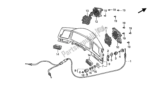 Toutes les pièces pour le Panneau De Compteur (eu) du Honda GL 1500 SE 1991