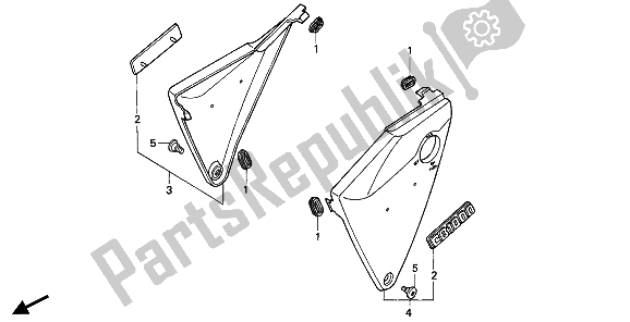 Tutte le parti per il Coperchio Laterale del Honda CB 1000F 1994