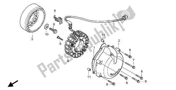 All parts for the Generator of the Honda VF 750C 1996