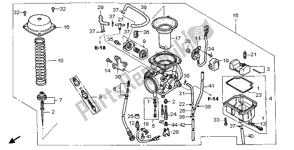 Todas las partes para Carburador de Honda FMX 650 2007