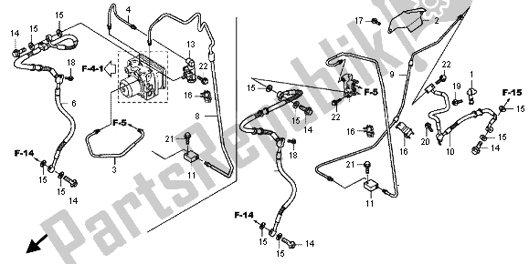 Tutte le parti per il Rr. Tubo Freno E Tubo Freno del Honda SH 300 RA 2012