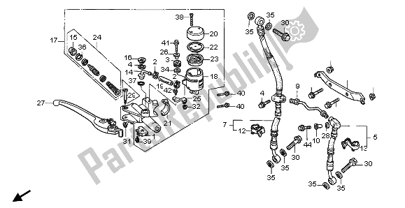 All parts for the Fr. Brake Master Cylinder of the Honda CBR 900 RR 1996