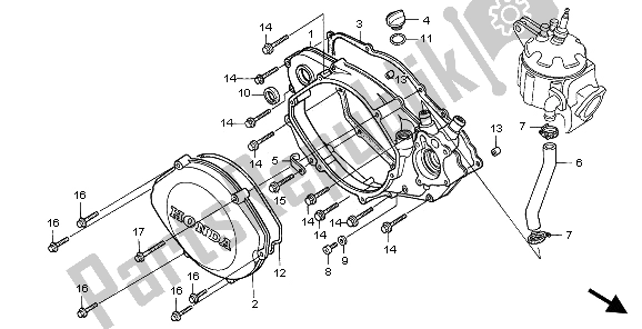 Todas las partes para Tapa Del Cárter Derecho de Honda CR 500R 1995