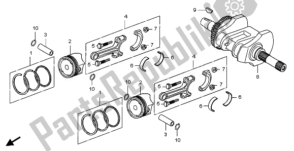 Todas las partes para Cigüeñal Y Pistón de Honda FJS 400A 2011
