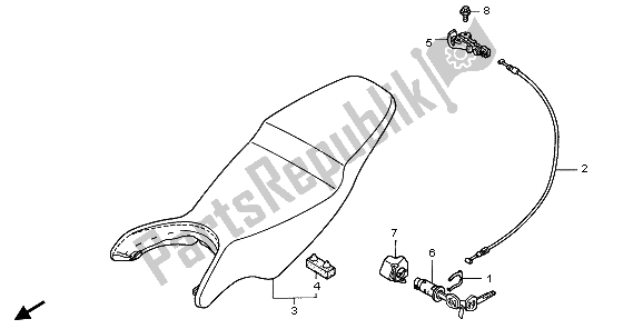 All parts for the Seat of the Honda VFR 800 2007