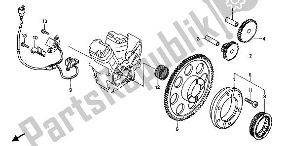 Todas las partes para Generador De Pulso de Honda VT 600 CM 1991