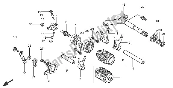 Todas las partes para Tambor De Cambio De Marcha de Honda CRF 450R 2005