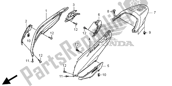 All parts for the Body Cover of the Honda SH 300A 2013