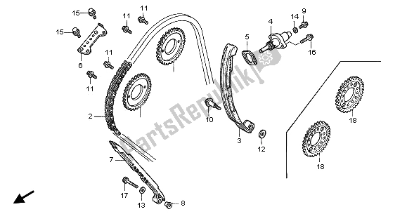 Todas las partes para Cadena De Levas Y Tensor de Honda CBR 900 RR 2003