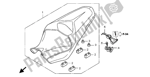 Wszystkie części do Siedzenie Honda VFR 1200 FA 2010
