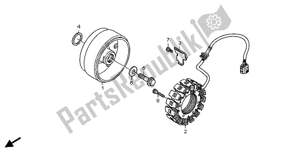 All parts for the Generator of the Honda XL 700 VA Transalp 2009