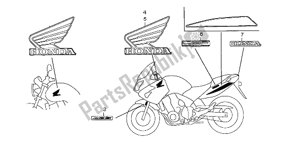 Tutte le parti per il Marchio del Honda CBF 600 SA 2005