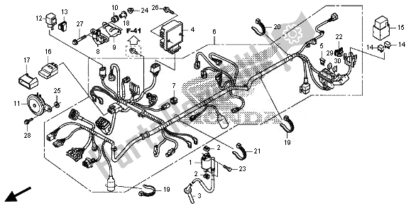 Toutes les pièces pour le Faisceau De Câbles du Honda CRF 250M 2014