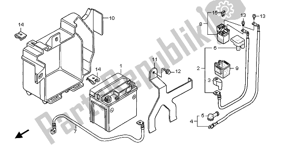 Tutte le parti per il Batteria del Honda XL 125V 80 KMH 2003