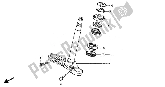 Wszystkie części do Mostek Kierownicy Honda CBF 500A 2008