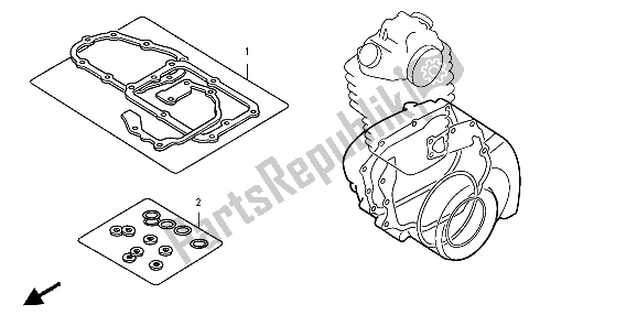 All parts for the Eop-2 Gasket Kit B of the Honda CRF 450R 2004