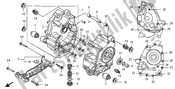 All parts for the Crankcase of the Honda FJS 400A 2011