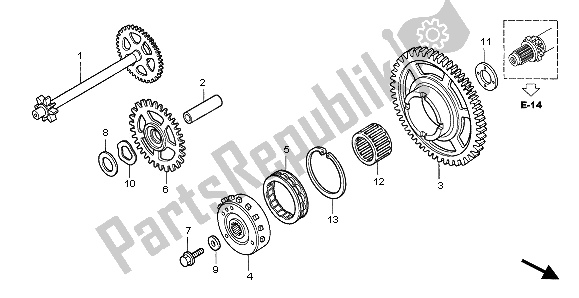 Todas las partes para Embrague De Arranque de Honda CBF 1000A 2006