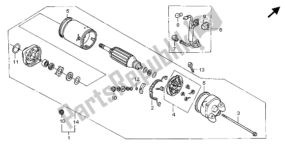 Todas las partes para Motor De Arranque de Honda VT 600C 1998