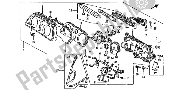 Todas las partes para Metro (kmh) de Honda ST 1100 1992