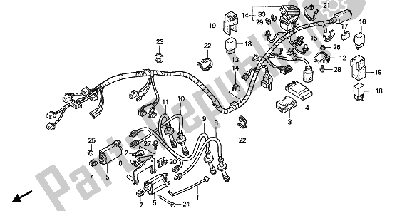 Todas las partes para Arnés De Cables de Honda CB 1000F 1993