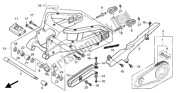 Toutes les pièces pour le Bras Oscillant du Honda CBR 600 RR 2004