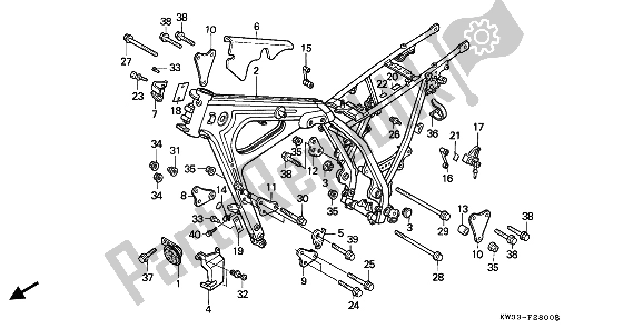 Tutte le parti per il Corpo Del Telaio del Honda NX 250 1993