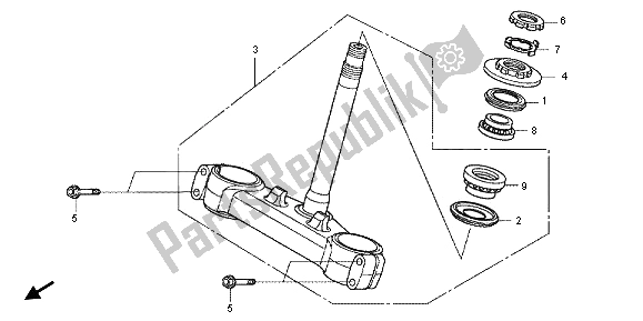 Todas las partes para Vástago De Dirección de Honda VFR 1200F 2012