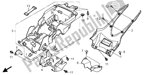 Todas las partes para Guardabarros Trasero de Honda CBR 1000 RA 2013