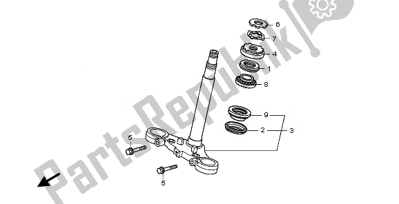 Tutte le parti per il Gambo Dello Sterzo del Honda CBF 1000 TA 2008