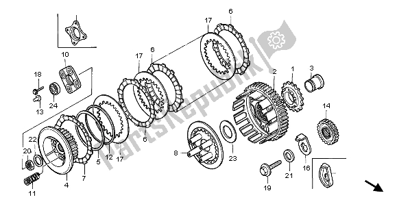 Todas las partes para Embrague de Honda XL 600V Transalp 1995