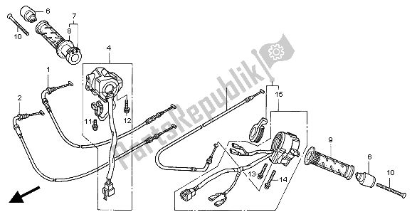 Toutes les pièces pour le Interrupteur Et Câble du Honda CBR 1100 XX 2004