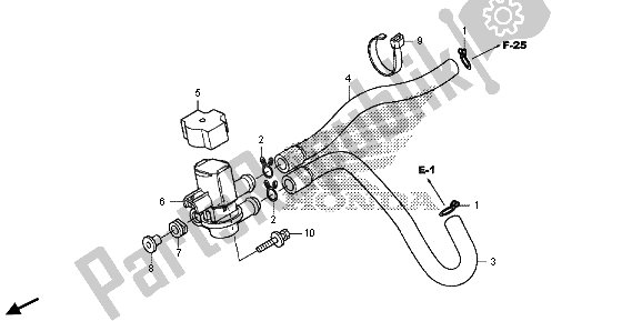 Alle onderdelen voor de Luchtinjectie Magneetventiel van de Honda CRF 250L 2015