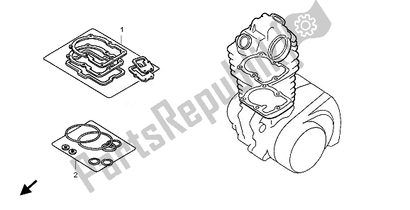 All parts for the Eop-1 Gasket Kit A of the Honda CRF 450X 2011