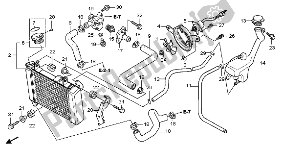 Alle onderdelen voor de Radiator van de Honda CBR 125 RW 2007