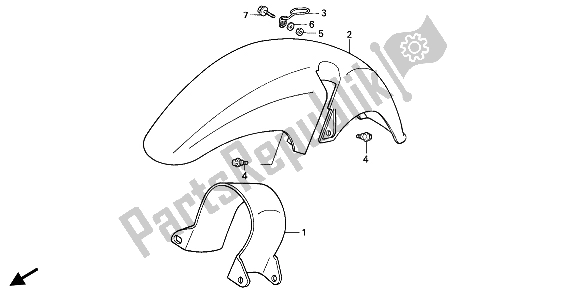 Todas las partes para Guardabarros Delantero de Honda XL 600V Transalp 1991