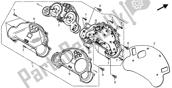 Toutes les pièces pour le Mètre (mph) du Honda XL 125V 2010