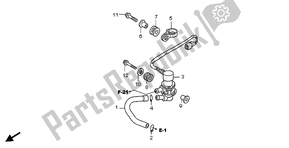 All parts for the Solenoid Valve of the Honda FES 125A 2009